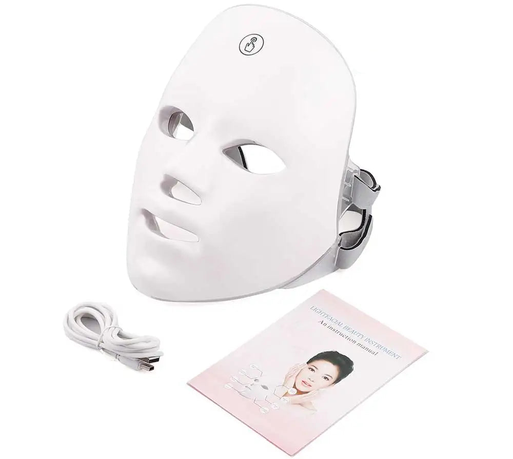 Masque LED Visage et Cou – Soin Réparateur et Rajeunissant