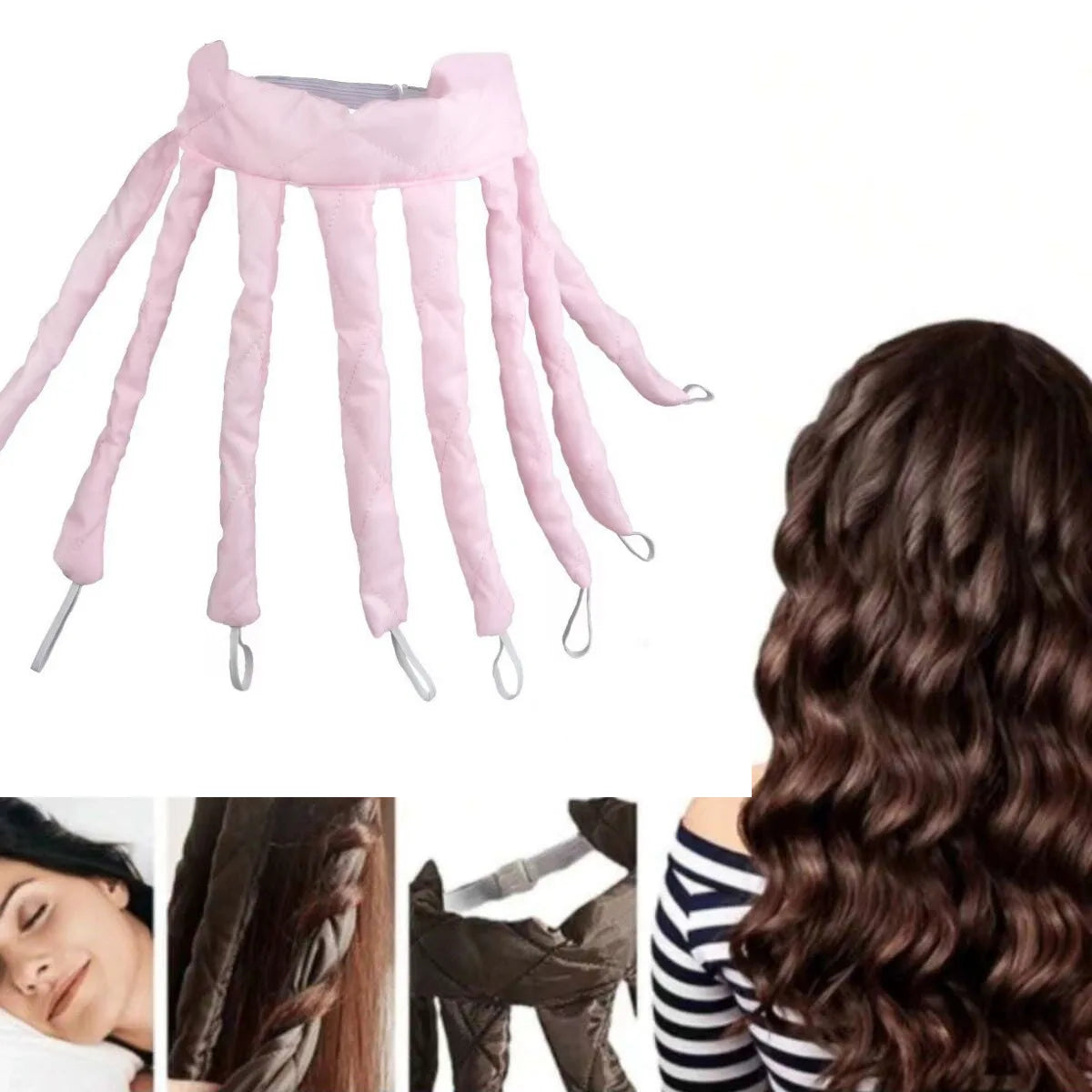 Bandeau Capillaire Curling - Créez des Boucles Naturelles Sans Chaleur