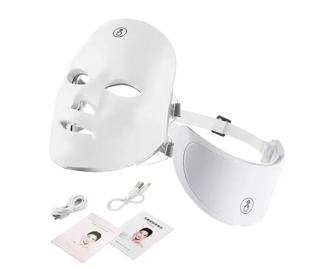 Masque LED Visage et Cou – Soin Réparateur et Rajeunissant