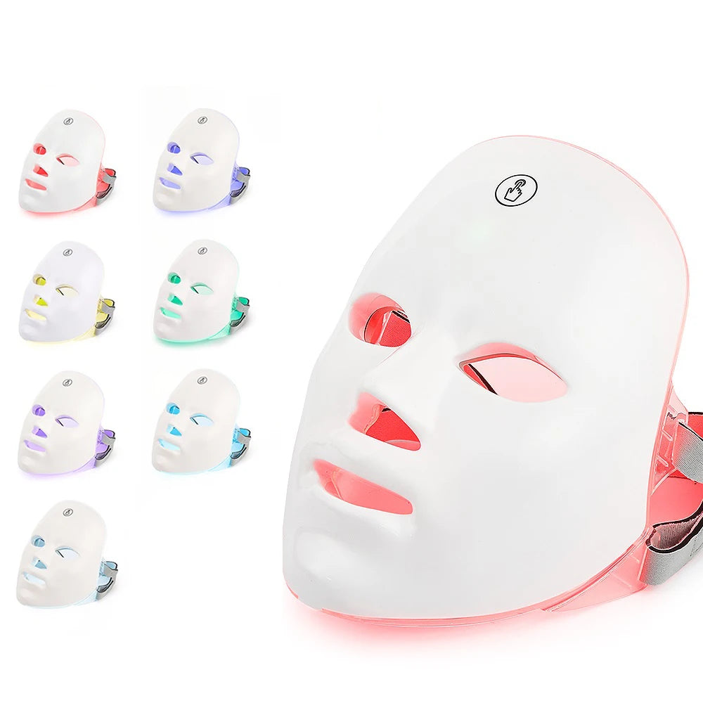 Masque LED Visage et Cou – Soin Réparateur et Rajeunissant